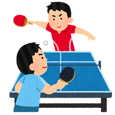 対戦する男性2人のイラスト