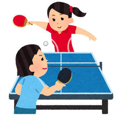 対戦する女性2人のイラスト